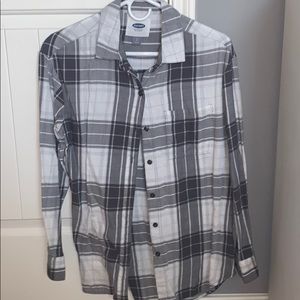 Gray and White Flannel